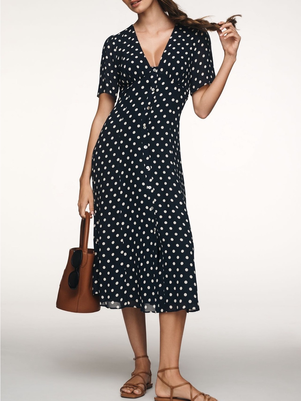 Reformation Lise  polka dot dress